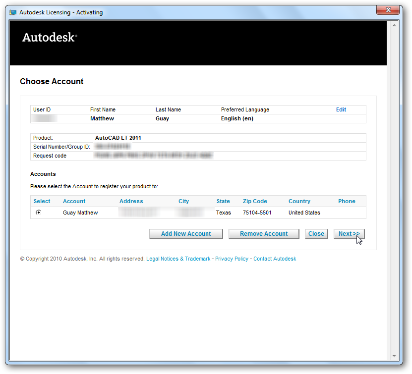 AutoCAD LT 2011 | Activation and Registration | Techinch