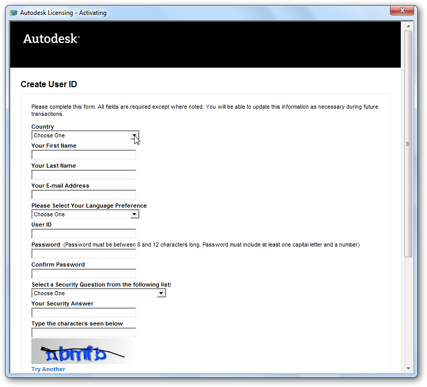 AutoCAD LT 2011 | Activation and Registration | Techinch