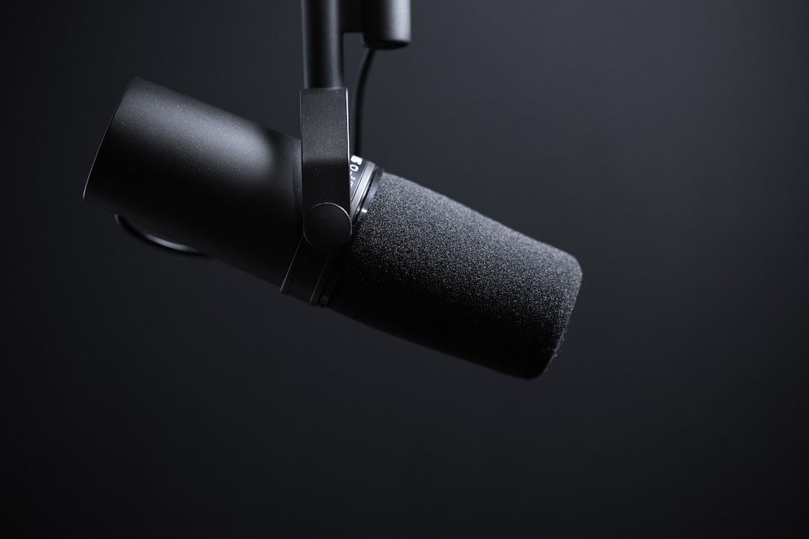 picture of a black microphone