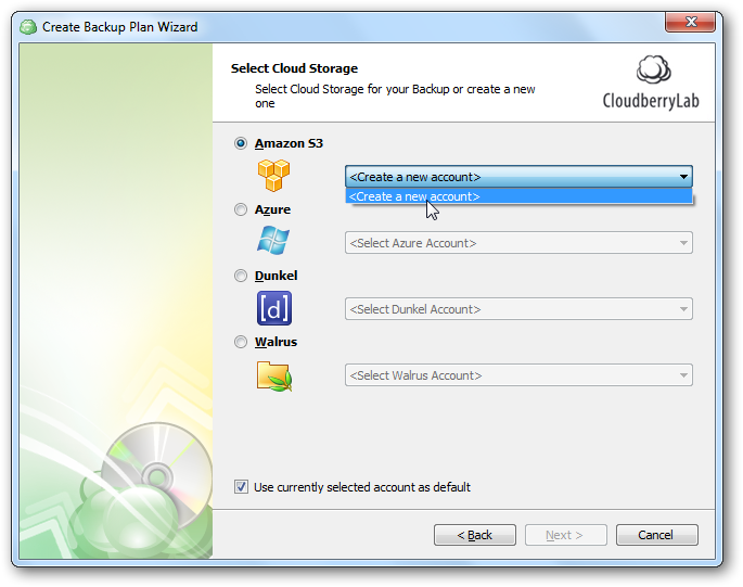 setup cloudberry backup with amazon s3