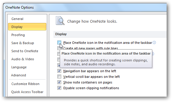 onenote yr system tray icon